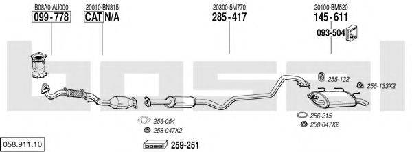 BOSAL 05891110 Система випуску ОГ