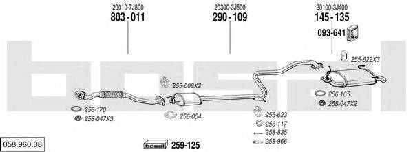 BOSAL 05896008 Система випуску ОГ