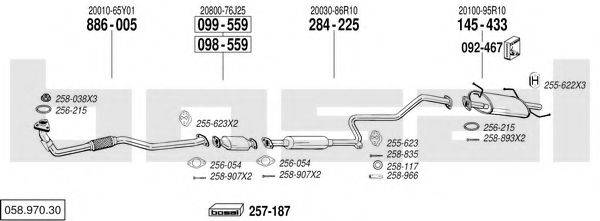 BOSAL 05897030 Система випуску ОГ