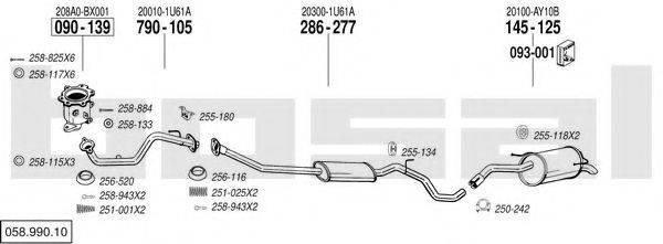 BOSAL 05899010 Система випуску ОГ