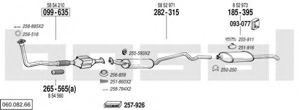 BOSAL 06008266 Система випуску ОГ