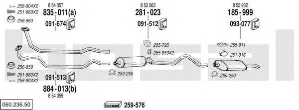 BOSAL 06023650 Система випуску ОГ