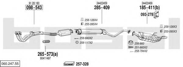 BOSAL 06024755 Система випуску ОГ