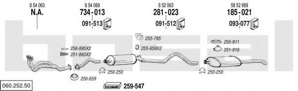 BOSAL 06025250 Система випуску ОГ