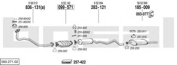 BOSAL 06027102 Система випуску ОГ