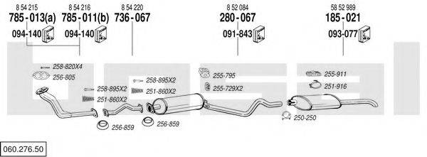 BOSAL 06027650 Система випуску ОГ