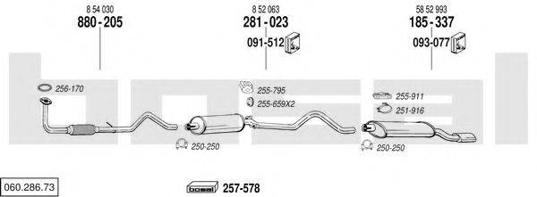 BOSAL 06028673 Система випуску ОГ