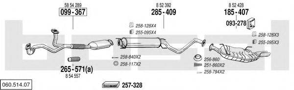 BOSAL 06051407 Система випуску ОГ