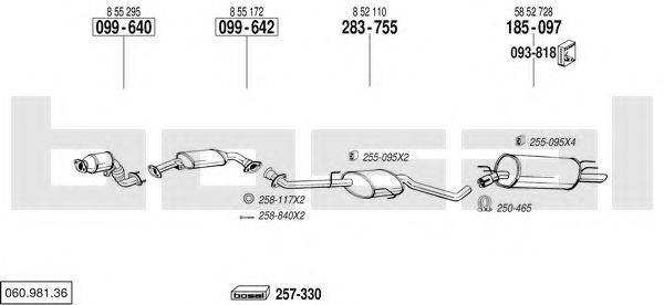 BOSAL 06098136 Система випуску ОГ