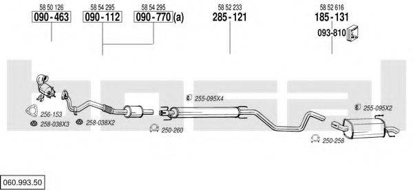 BOSAL 06099350 Система випуску ОГ