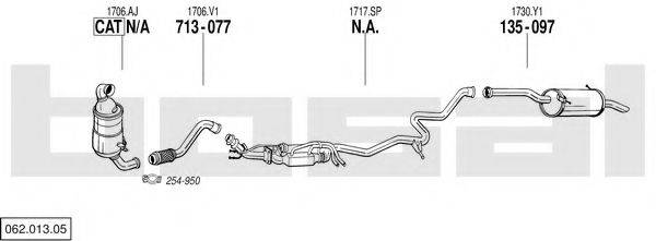 BOSAL 06201305 Система випуску ОГ