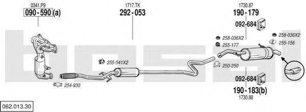 BOSAL 06201330 Система випуску ОГ