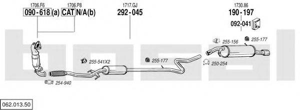 BOSAL 06201350 Система випуску ОГ