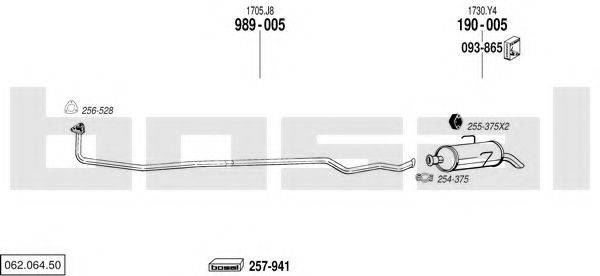 BOSAL 06206450 Система випуску ОГ