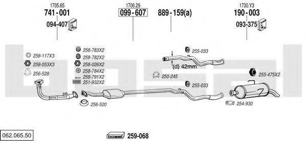 BOSAL 06206550 Система випуску ОГ