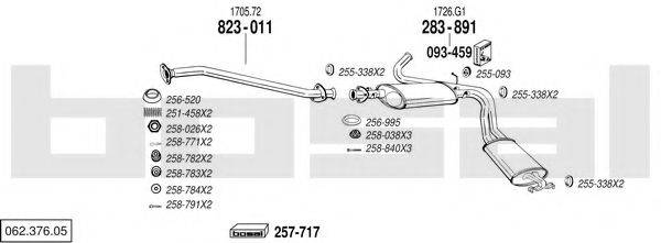 BOSAL 06237605 Система випуску ОГ