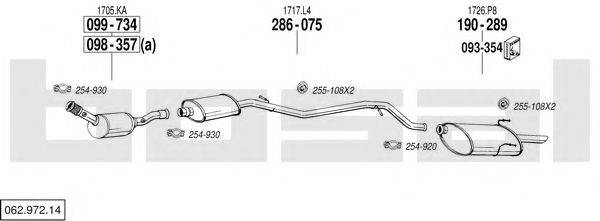 BOSAL 06297214 Система випуску ОГ