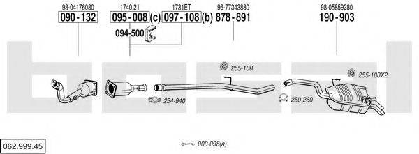 BOSAL 06299945 Система випуску ОГ