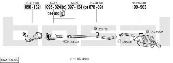 BOSAL 06299946 Система випуску ОГ