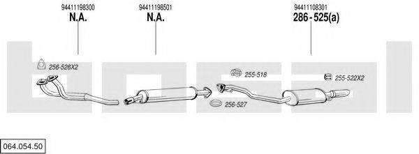 BOSAL 06405450 Система випуску ОГ