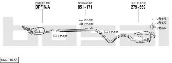 BOSAL 06601555 Система випуску ОГ