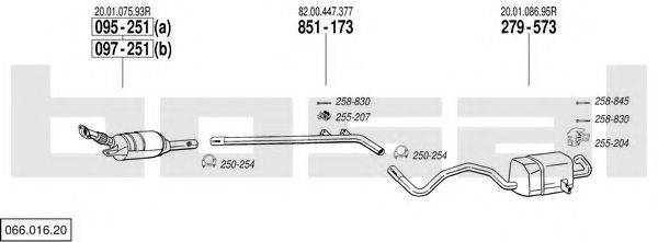 BOSAL 06601620 Система випуску ОГ