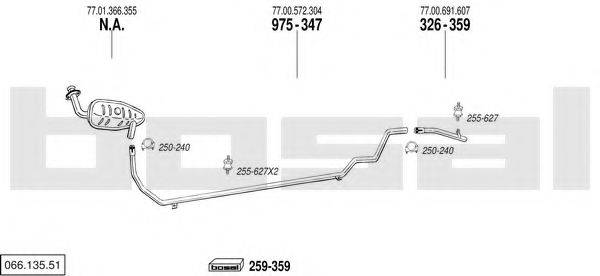 BOSAL 06613551 Система випуску ОГ