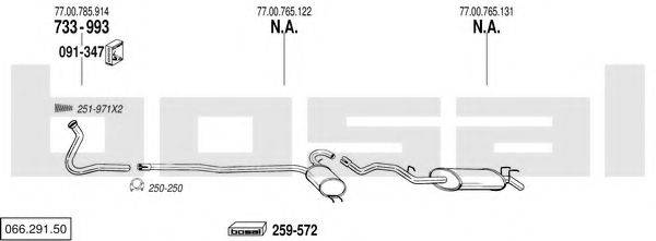 BOSAL 06629150 Система випуску ОГ