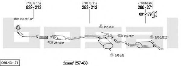 BOSAL 06643171 Система випуску ОГ