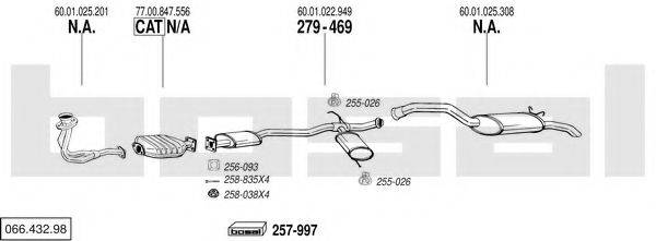 BOSAL 06643298 Система випуску ОГ