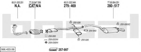 BOSAL 06643306 Система випуску ОГ