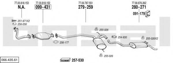 BOSAL 06643561 Система випуску ОГ