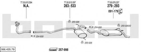 BOSAL 06643579 Система випуску ОГ