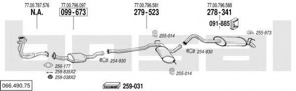 BOSAL 06649075 Система випуску ОГ