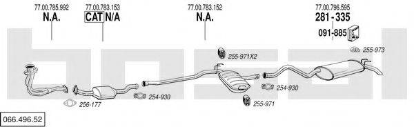 BOSAL 06649652 Система випуску ОГ