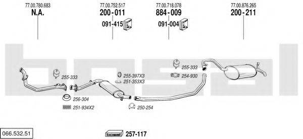 BOSAL 06653251 Система випуску ОГ