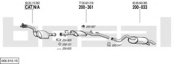 BOSAL 06691015 Система випуску ОГ