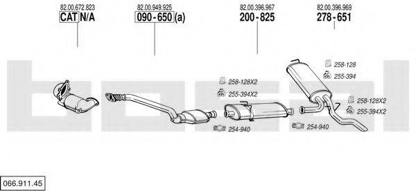 BOSAL 06691145 Система випуску ОГ