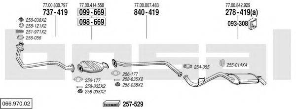 BOSAL 06697002 Система випуску ОГ