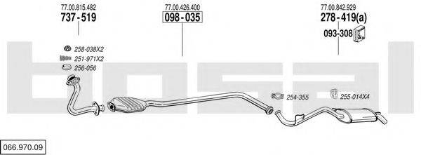 BOSAL 06697009 Система випуску ОГ