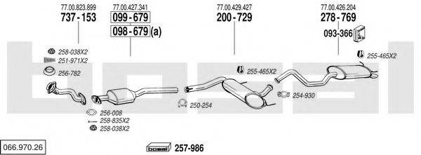 BOSAL 06697026 Система випуску ОГ