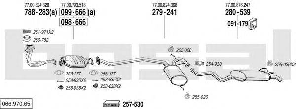 BOSAL 06697065 Система випуску ОГ