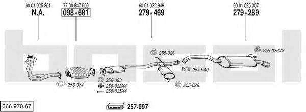 BOSAL 06697067 Система випуску ОГ