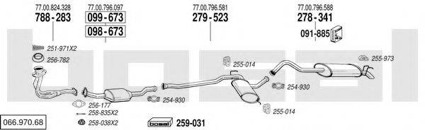 BOSAL 06697068 Система випуску ОГ