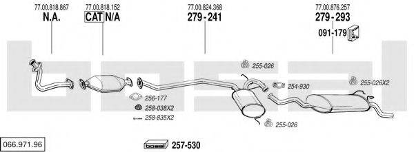 BOSAL 06697196 Система випуску ОГ