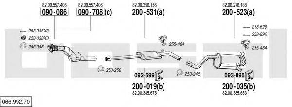 BOSAL 06699270 Система випуску ОГ