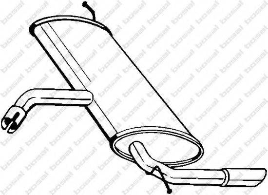 BOSAL 227043 Глушник вихлопних газів кінцевий