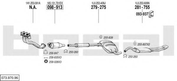 BOSAL 07397096 Система випуску ОГ