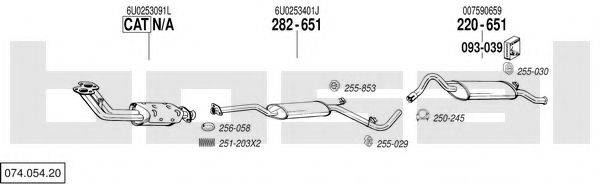 BOSAL 07405420 Система випуску ОГ