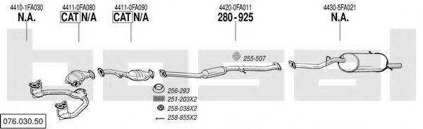 BOSAL 07603050 Система випуску ОГ